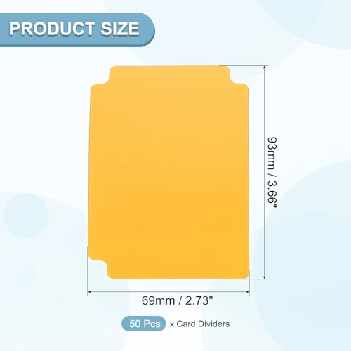 50st Trading Card Dividers Index Card Voetbal Card Sorter Opslag Boxen Organisator Lade Accessoires voor Sport Game Baseball Card Geel