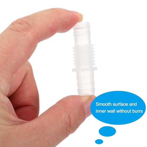 3/8" slang ID Barb Thru-Bulk Bulkhead Fittings, 10 st Union Plastic Adapter Past met M14 Nuts Siliconen Ringen voor Aquarium Water Brandstof Air 3
