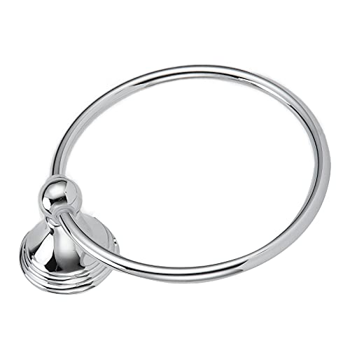 Roestvrij stalen handdoekring, Retro Style muurhouder voor badkamer keuken slaapkamer (893 Chrome handdoekring)