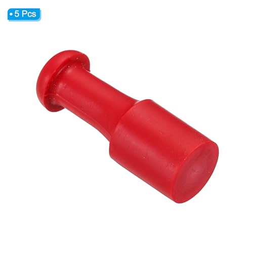 15mm Stamp Rubber Ronde Handvat, 5 Pack Rubber Knoppen Stamp Mounts Tray Pulls voor stempel maken DIY Crafting Scrapbooking, rood 3