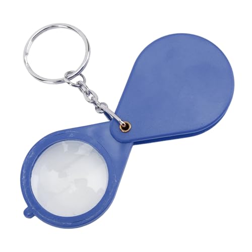 Toetsenbord met opvouwbare toetsen, zak vergrootglas, 10 modus, kleine sleutelhanger, handinhoud voor het lezen, munten, ambachtelijke reizen, vergrootglas, vergrootglas, vergrootglas, vergrootglas (rood) (blauw) 4