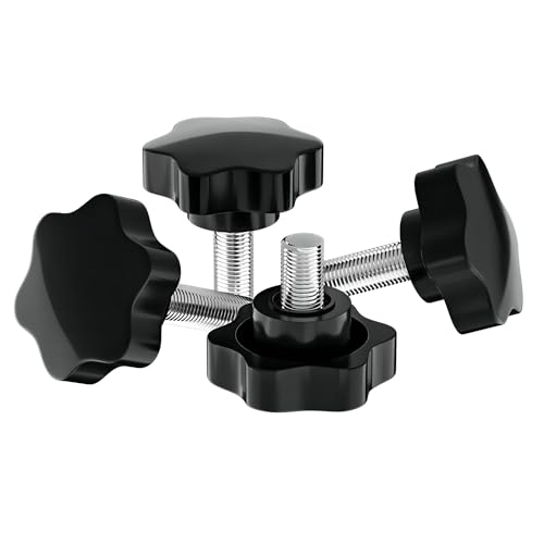 Verpakking van 4 M6 x 10 mm Gekartelde kopschroef, Spanner, Sterschroef, Star Grip Schroef 5