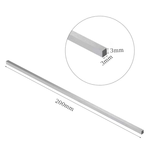 HSS draaibank gereedschap bit, vierkant draaibank draaiend gereedschap vlieg Cutter wit stalen staaf voor het graveren boren - 3mm x 3mm x 200mm