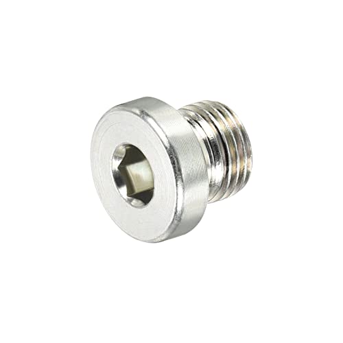 M10*1 Interne Hex Head Pipe Fitting Plug, Man Thread 45# Steel Socket Plug with sealing Ring for End Pipe Ends 3