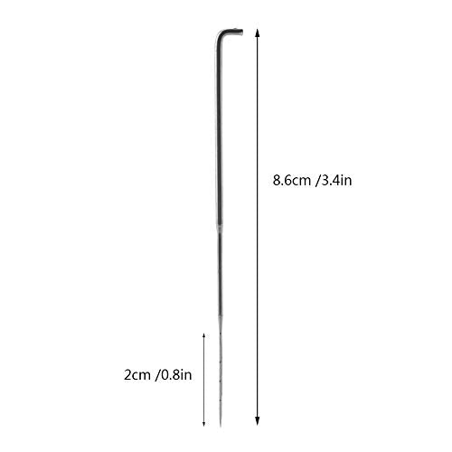 Viltnaalden Maat Lm voor droge fijne Profi 100 st Handcraft Wol Viltnaalden Kits Hook Set Handgemaakte gereedschap Accessoires (M) (Middennaald) 5