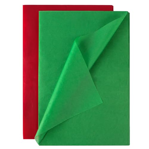 20 vellen rood groen weefsel papier 50×70cm geschenkverpakking Papier Bulk voor DIY Gifts Bruiloften Verjaardagen DIY kerstversieringen
