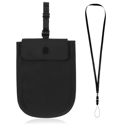 Travel Bra - Verborgen Undercover anti-diefstal beha portemonnee met verstelbare elastische - Wasbare zak voor paspoort, geld, waardevolle spullen - zwart