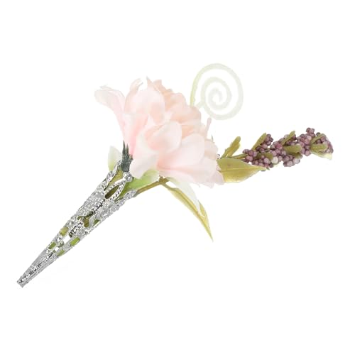 41mm Corsage Decoratieve houder, 10Pcs Brooch Pin Vase Pocket Boutonnieres houder voor bruiloft feest DIY ambachten, zilveren Toon 4