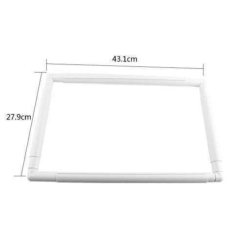 Verstelbare Plastic Borduurframes, Cross Stitch Quiltnaald Tip Q Snaps voor Cross Stitch DIY Gereedschap (20.3 * 20,3cm) Plastic Clip Frame Borduren (43,2 x 28cm) 3