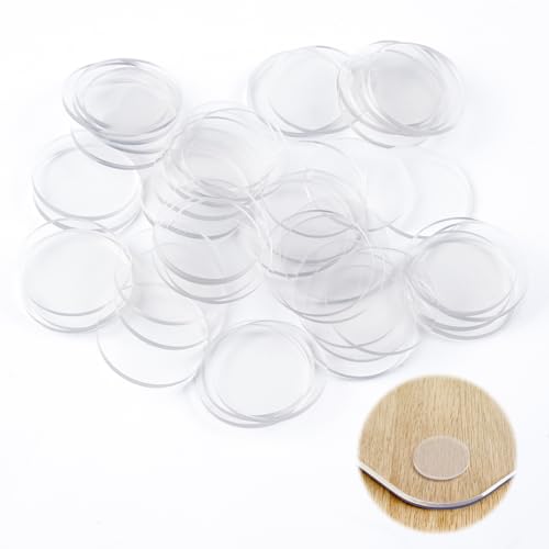 50 stuks Transparante non-slip glazen plaat tabel, 27 x 2 mm Non-slip Pads, Elastische Buffer Transparante, Rubber Buffers, Transparante non-slip Pads, Beschermende Buffer Standoffs voor eettafels