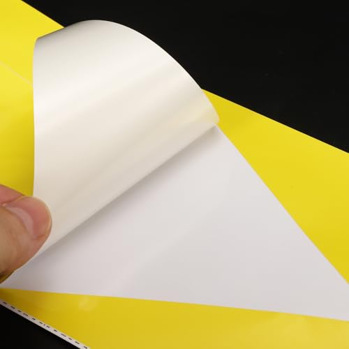Pijl Sticker 12," 6 Sheet Direction Teken PVC Lijm Afneembare vloer Sticker voor vloerwand Marker, Geel 5