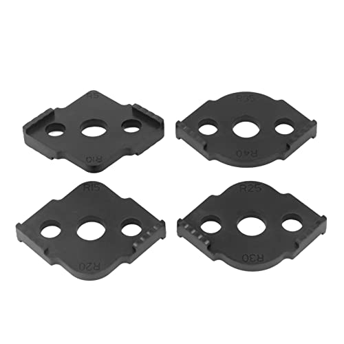 Radius Jig Router Template, 4PCs Gemakkelijk te gebruiken Hoek Positioner ABS Glad voor houten Bord (zwart) Plaatsing / Vixing Onderdelen