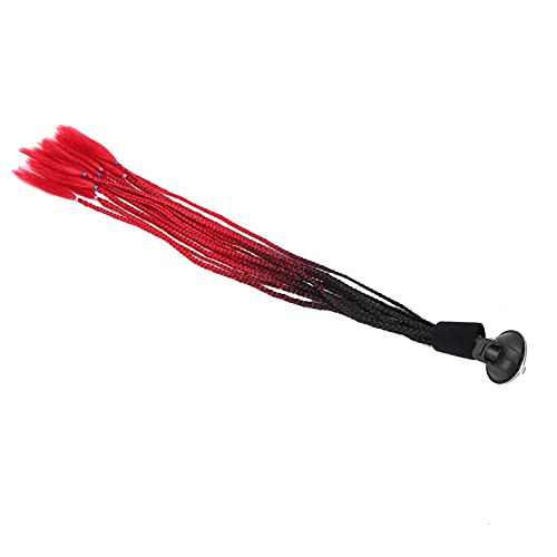 Motorhelm Dreadlocks, zuignap, zwart-rood 3