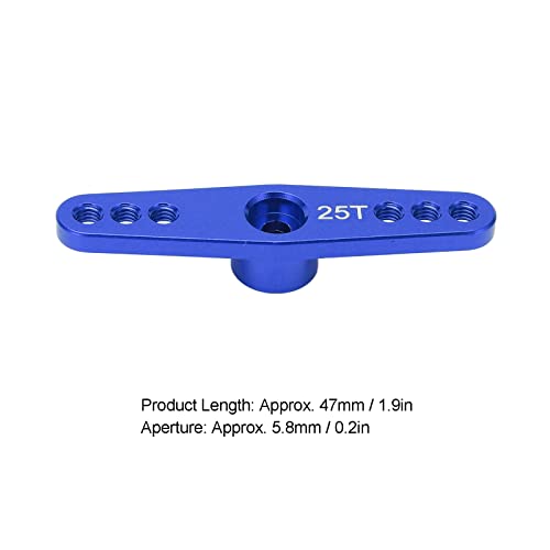 25T Metalen Servo Arm, 3Pcs/Set Aluminium RC Servo Arm Horn met CNC die 1/10 RC Car Upgrade Part machinaal bewerken(Blauw)