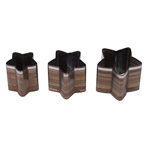 Lederen snijmatrijs Set 3 stuks lederen snijmatrijs Set Hollow Punching Tool 5 Pointed Star Shape Leather Punching Mold Set voor Punching