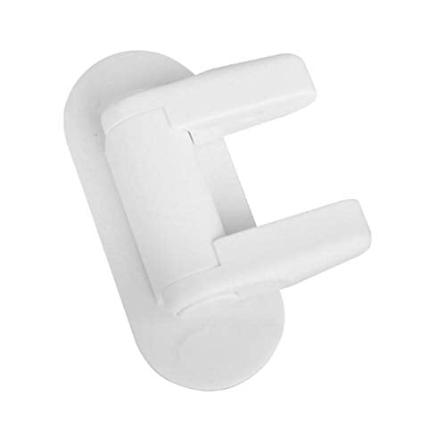 2 st Kinderveilige deur handvat slot rotatie ontwerp handvat slot sterke lijm baby veiligheid slot deur handvat, geen boor, geen schroef, wit