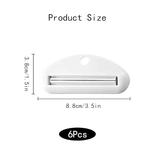 6Stuks Tandpasta Tube Pinch, Plastic Tandpasta Clips Handige Tube Squeegee D-Shape Cosmetic Cream Tube Squeege Tandpasta Dispenser voor tandpasta Handcrème Cosmetics (6 kleuren)
