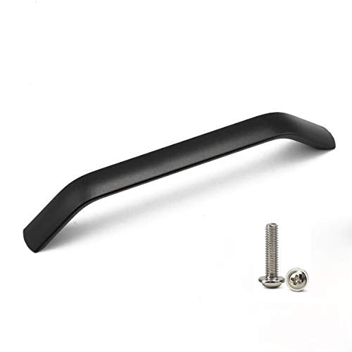 10 st. Keukenhandgrepen Zwarte Keukenkast deurkruk Keuken Cupboard trekken Drill Hole Spacing 128mm (Matte Black)