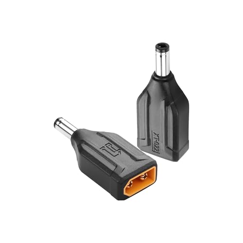 2 Pack XT60 to DC5521 Adapter, XT60 Male to DC 5.5mm x 2.1mm male, draadloos voor TS100 Soldeerijzer, FPV monitor power, drones, drones, drones