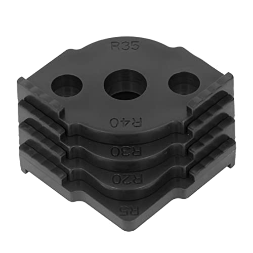 Radius Jig Router Template, 4PCs Gemakkelijk te gebruiken Hoek Positioner ABS Glad voor houten Bord (zwart) Plaatsing / Vixing Onderdelen 3