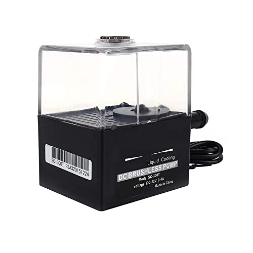 SC-300T DC 12V ultra-stille waterkoeling pomp tank 8W Reservoir max.400L/h voor PC CPU vloeistof koelsysteem 4