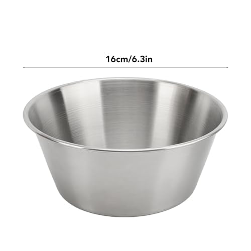 304 Stainless Steel Colander, 16cm Kleine Strainer met Mixing Bowl Draagbare Keuken Wasbak Stainner voor het wassen van bessen Rijst Fruit Groenten Kleine granen 4