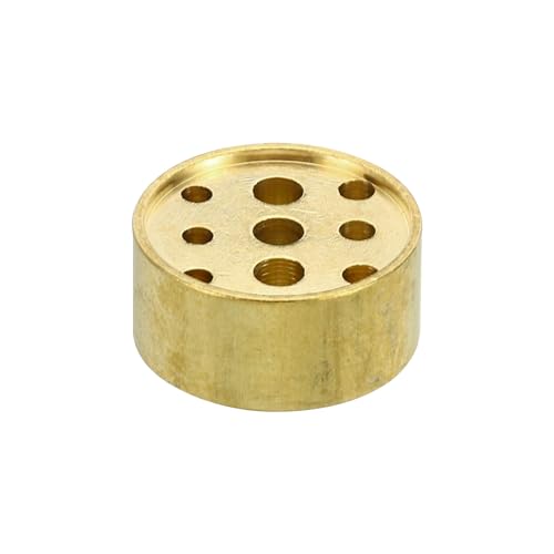 Incense Holder, Brass Incense Burner Cone Stick Holder met 9 holes Incense Stand Base voor Yoga Spa Room Home Office, 0,75 Inch Dia. 0,4 Inch High