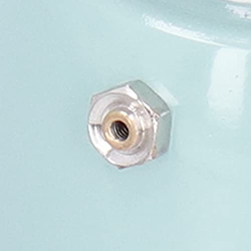 Espressomachine voor 3 kopjes, aluminiumkleurig met deksel en handvat, anti-schuifbescherming, klassiek koffiezetapparaat, niet geschikt voor inductie (blauw) 5