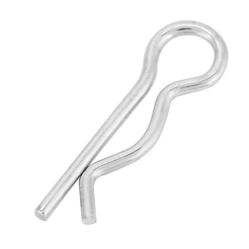 1 * 18mm R Type Split Pin, Kleine R Clips R Clips 1mm Clips Galvanized Locking Pins Spring Clips Haarspeld 4