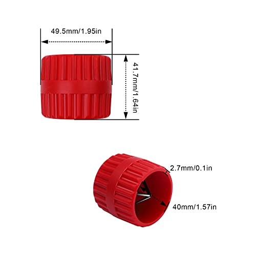 PE Pipe Deburrer, 2-in-1 Koperen Pipe Deburrer, Pipe Deburrer, Plastic Tube, Universal Koperen Tube, Binnen en Buiten Tubes, 5-38mm, Binnen en Buiten Malen Cutter