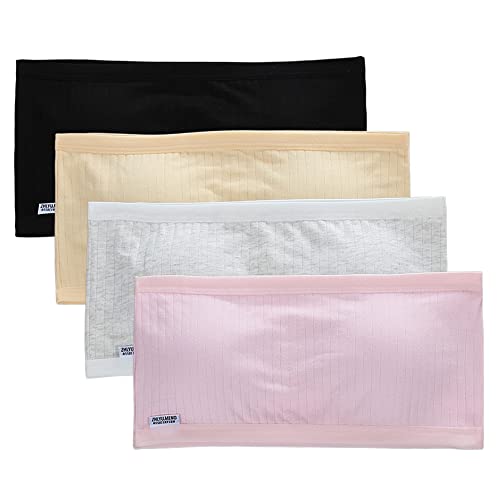 Meisjes Strapless Bandeau Bra Meisjes trainen BH voor tieners. Sport BH 8-14 leeftijd. Draadloze naadloze BH. 4 Pack patroon 3