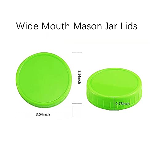 Sea 8 Pack brede mond Mason Jar Lids voor bal, Kerr en meer, Food Grade gekleurde plastic opslagcaps voor Mason en Canning Jars, Leak-proof en Krasbestendig oppervlak