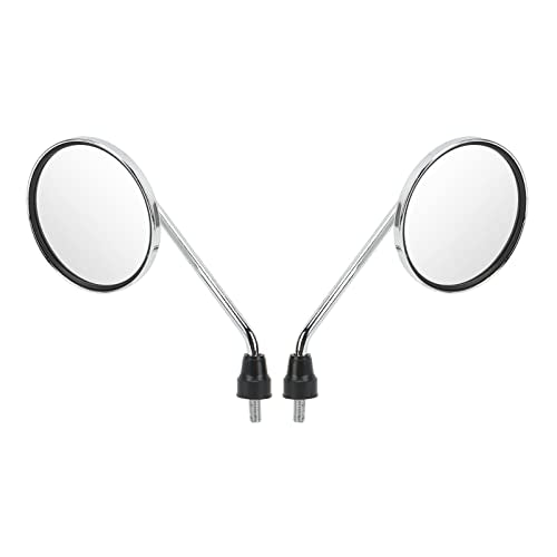 Motorfiets Wing Spiegel, 2 stuks Motorfiets Rearview Spiegel 8mm Draad Chrome Vergulde ronde Universeel voor Street Fietsen ATV Scooter Motorfiets Spiegels