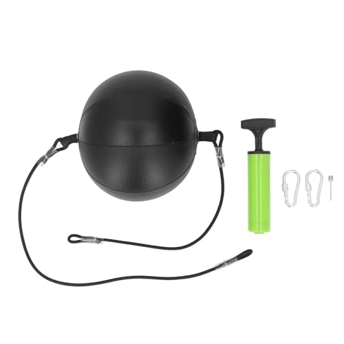 Dubbele End Ponsbal met Elasticity Cord, PU Lederen Ponszak