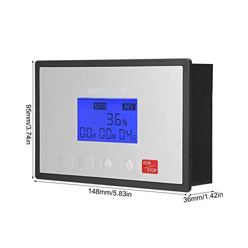 60A 10-55V DC Brush Motor Speed Controller LCD Toon Traag uitvoeren/Stop Timer Omkeerbaar Controlebord