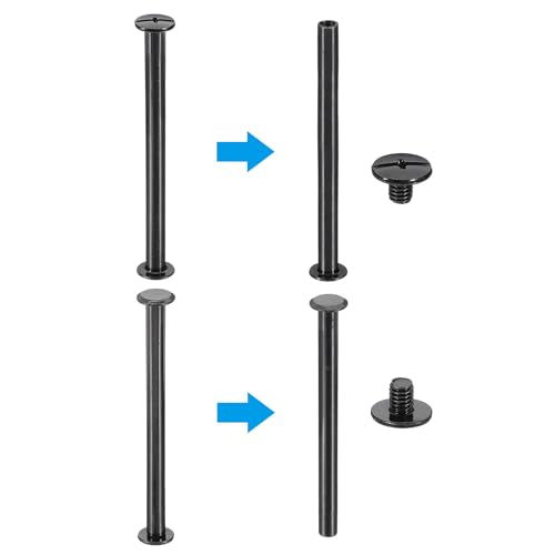 Chicago Schroeven, 50 stuks, 95 mm, Chicago Schroeven, Phillips Bindende Post Schroeven, Lederen Rivets, Bevestigingsconnectoren voor leer, riem, Scrapbook, Fotoalbums, Zwart 3