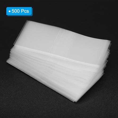 62 x 30 mm PVC Geperforeerde krimpklemmen, Verpakking van 500 krimpfolie voor flessen, glazen, blikken, dozen, Geschikt voor 3,38 tot 1,5 inch diameter caps, transparant