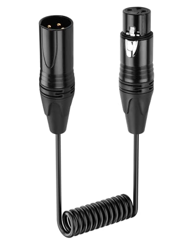 XLR Kabel, 3 Pin, XLR Plug naar Bus Extension Kabel, XLR naar XLR Speaker Kabel voor Studio Recorder, Microfoon, Mixer, Speaker System, 0,5 m