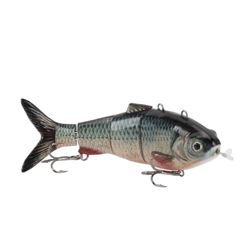 Elektrische lokken, oplaadbare Meervoudige Joint Zwemmen Bait met LED-licht voor het vissen, Lifelike Automatic Zwemmen, Onderwater Green Light Emissie 3