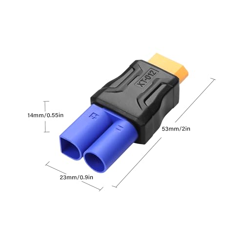 2 Pack EC5 naar XT60 Connector Adapter Draadloos voor RC FPV Drone auto Lipo Batterij Charger ESC (EC5 man tot XT60 vrouw) 5