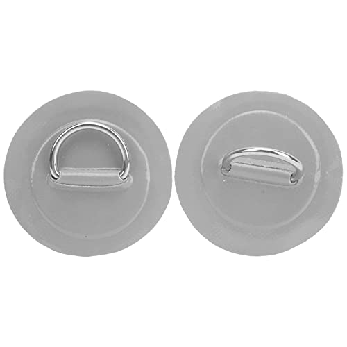 2 stuks Marine Vaste Buckle Paddle Board D-Ring Kajak D-Ring Pad Opblaasbare boot D-Ring Patch met Bungee Cord voor Marine Kayak(Grey)