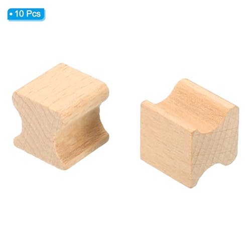 20x20mm Blanco Houten Rubberen Stamp Mounts, 10 Pack Houten Rubberen Stamp Handvat Hard houten blokken voor het maken van DIY Crafting Style 2, Bruin 3