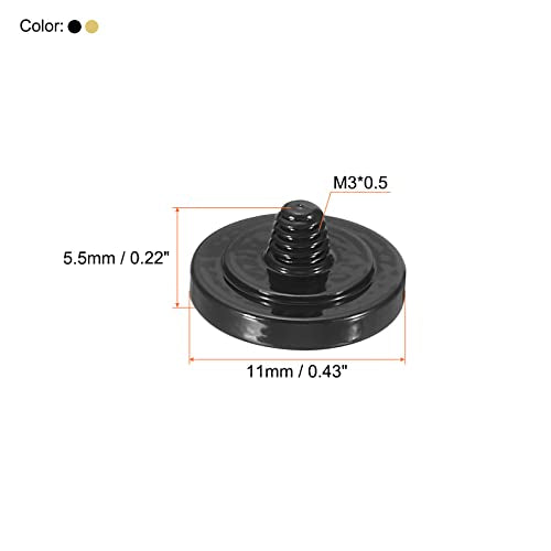 Camera Shutter Button, 2 Pack Soft Shutter Release Pure Copper Camera Button Concave, Black/Golden