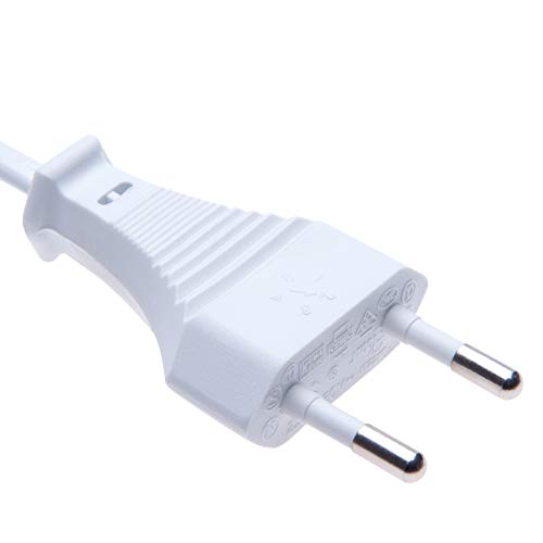 Power Cord Figuur 8 C7 Universele elektrische kabel Laadkabel Compatibel met Bose Radio Wave Radio Soundtouch Acoustimass CineMate 2-Pole Figure-8 Voeding DE Europese plug (2m wit) 3