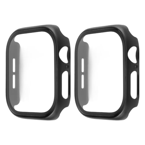 2 Pack Hard Case voor horloge SE Series 6, 5, 4, 46mm met Getemperde Glazen Screen Protector voor iPhone S10 Case Accessoires