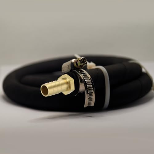 3/8" tot 1/2" koperen slang Barb Reducer, 2Pcs Barbed Draad slang past met 4 roestvrij stalen klemmen Verminder Splicer Mender Unie Adapter voor lucht water brandstof 5