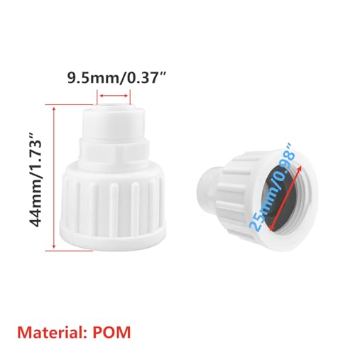 1 Stuk Water Quick Connector, 3/4 Inch Vrouwelijke Thread tot 3/8 Inch Pushfit Straight Plug, Adapter Fitting Connector voor RO Reverse Osmose System