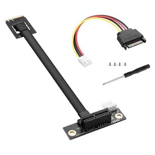 M.2 NGFF-sleutel A+E tot PCIe X1 M.2 tot PCI-E 1x Vrouwelijke Riser-kabel voor M2 2230