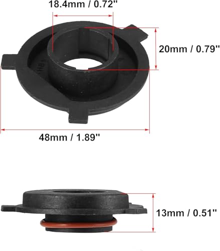 Sea 4pcs H4 LED Headlight Adapter, Socket Light Holder met sluitingsringen Compatibel met LED Headlight Fitting Conversie Adapter 3