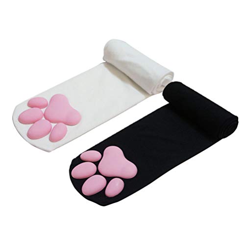 hoge hoge sokken schattig kat pad pad sokken hoge hoge sokken voor dames kitten stocking 3